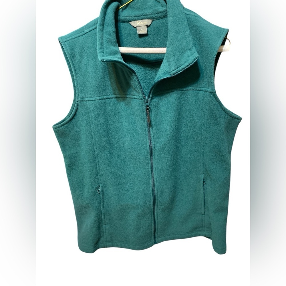 Cabela’s natural reflections fleece vest full zipper 2 pockets zip closure XL